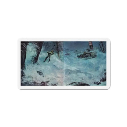 O'Reilly and the Flying Dutchman,True Magazine, January 1953 (Magazine Illustration) Refrigerator Magnet 3 Inch - The Sticker Space