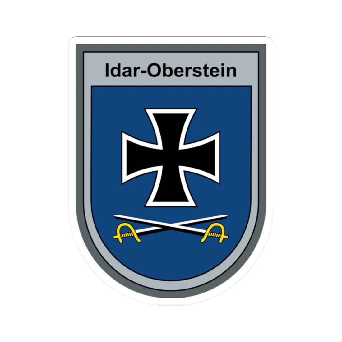 OABtl Idar-Oberstein (Germany) (Coat of Arms) STICKER Vinyl Kiss-Cut Decal 2 Inch White - The Sticker Space