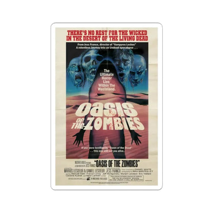OASIS OF THE ZOMBIES 1982 Movie Poster - STICKER Vinyl Kiss-Cut Decal 3 Inch White - The Sticker Space