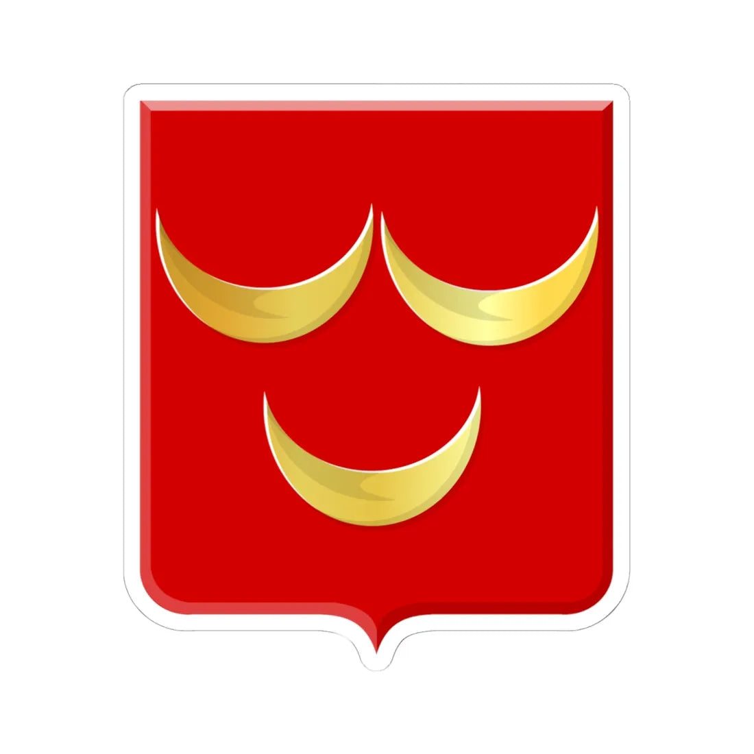 Obdam wapen 1816 (Netherlands) (Coat of Arms) STICKER Vinyl Kiss-Cut Decal 6 Inch White - The Sticker Space