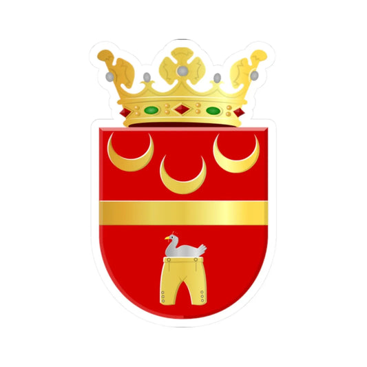 Obdam wapen (Netherlands) (Coat of Arms) STICKER Vinyl Kiss-Cut Decal 2 Inch White - The Sticker Space