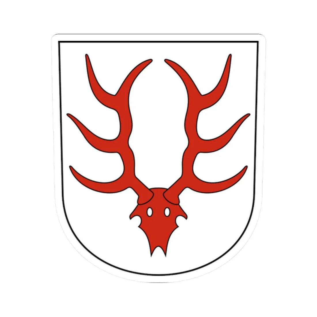 Oberbüren-blazon (Switzerland) (Coat of Arms) STICKER Vinyl Kiss-Cut Decal 2 Inch White - The Sticker Space