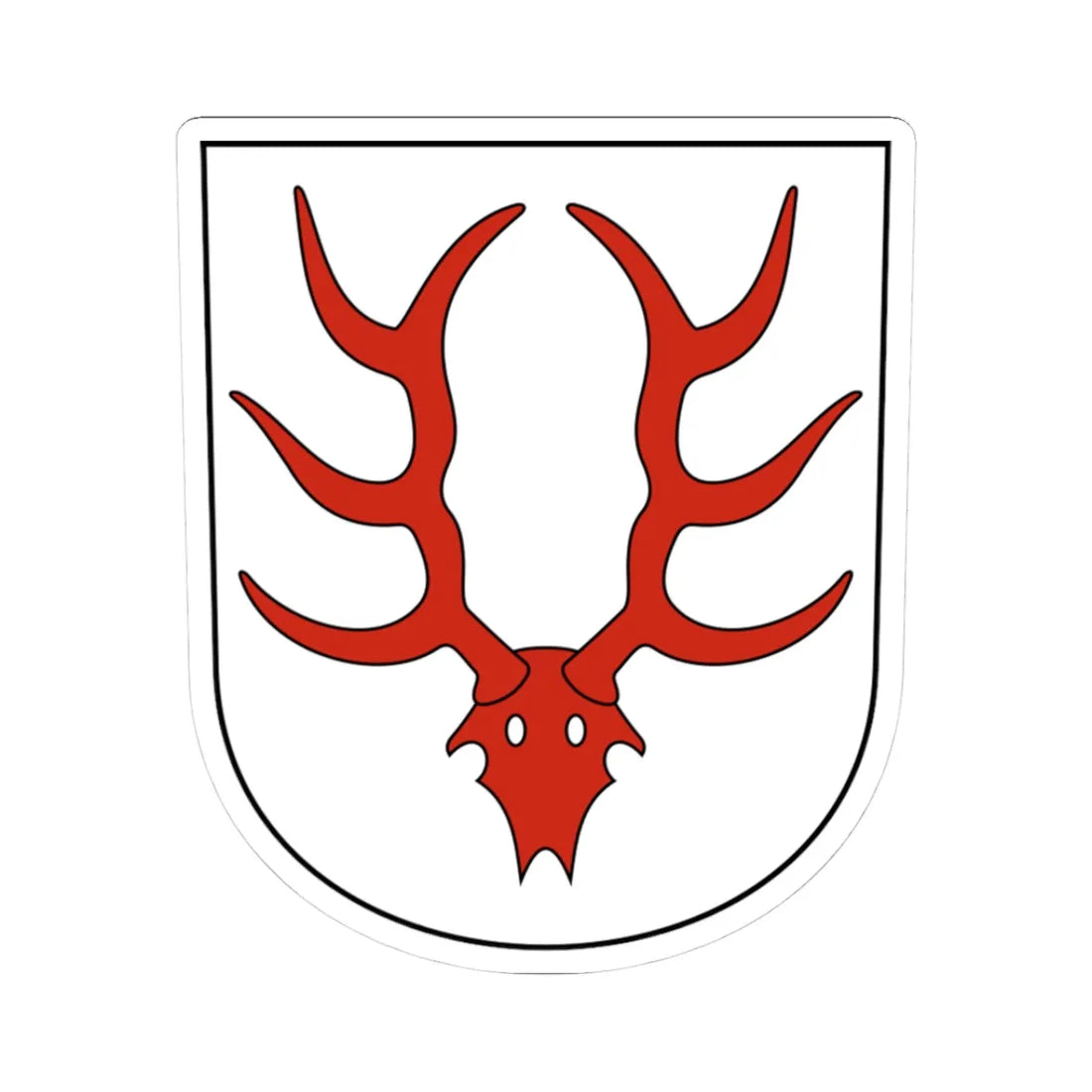 Oberbüren-blazon (Switzerland) (Coat of Arms) STICKER Vinyl Kiss-Cut Decal 3 Inch White - The Sticker Space