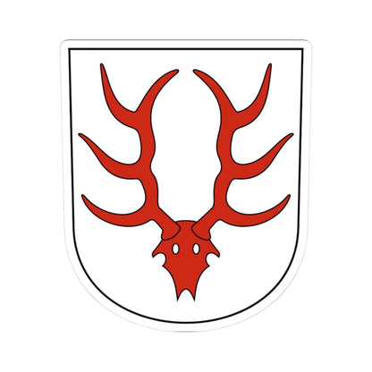 Oberbüren-blazon (Switzerland) (Coat of Arms) STICKER Vinyl Kiss-Cut Decal 3 Inch White - The Sticker Space