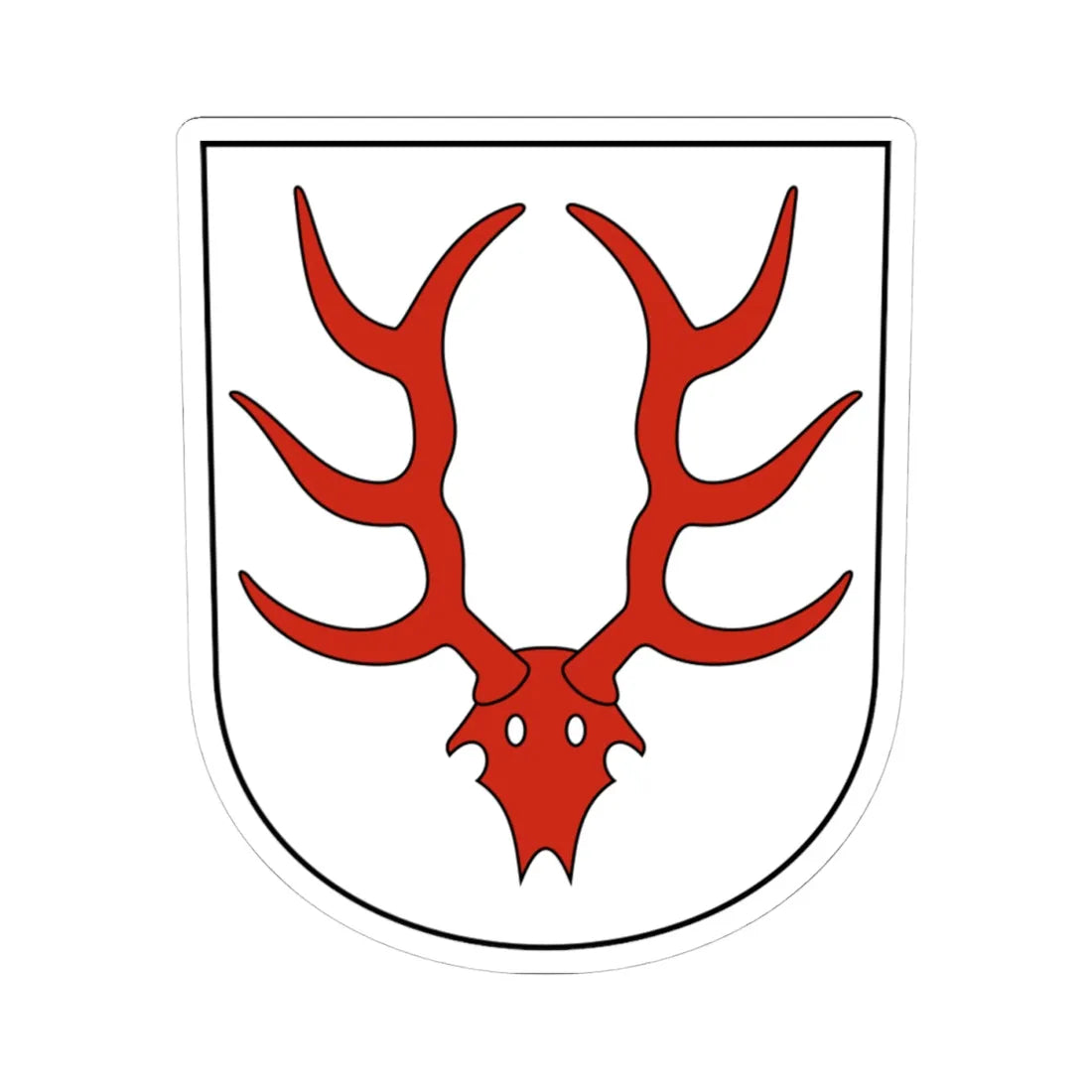 Oberbüren-blazon (Switzerland) (Coat of Arms) STICKER Vinyl Kiss-Cut Decal 4 Inch White - The Sticker Space