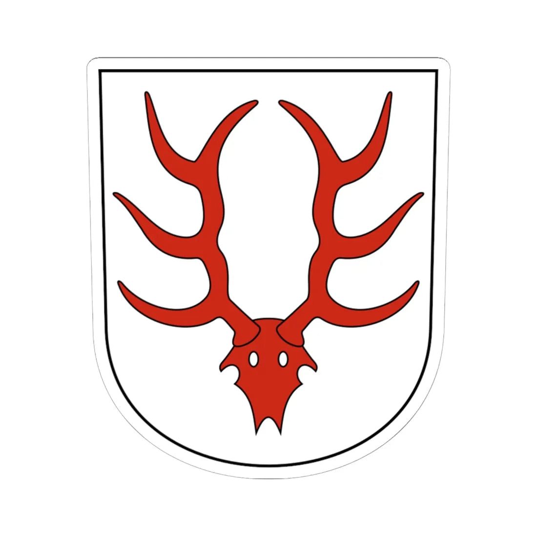 Oberbüren-blazon (Switzerland) (Coat of Arms) STICKER Vinyl Kiss-Cut Decal 6 Inch White - The Sticker Space