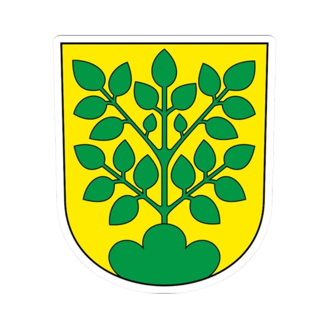 Oberbuchsiten-blazon (Switzerland) (Coat of Arms) STICKER Vinyl Kiss-Cut Decal 2 Inch White - The Sticker Space