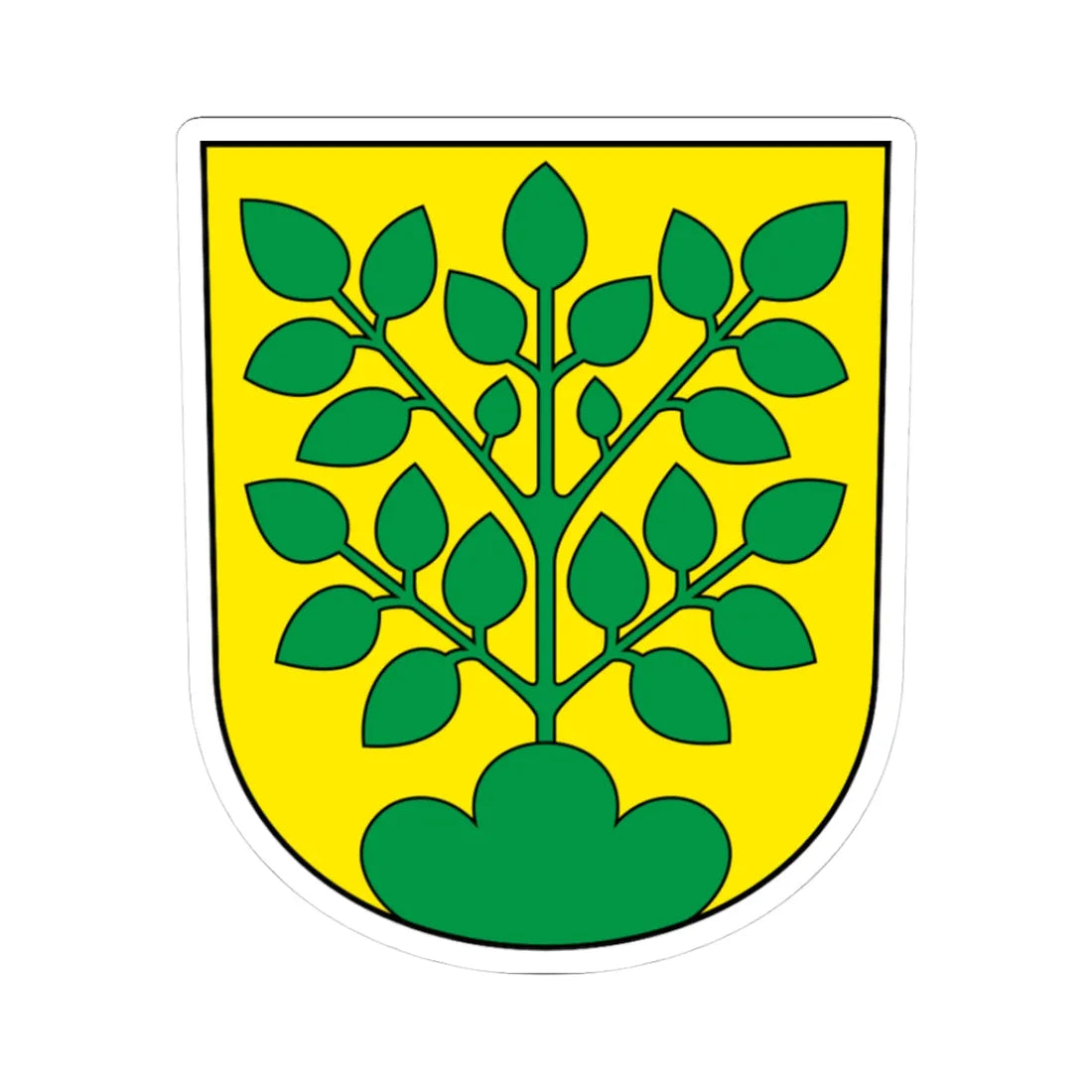 Oberbuchsiten-blazon (Switzerland) (Coat of Arms) STICKER Vinyl Kiss-Cut Decal 3 Inch White - The Sticker Space