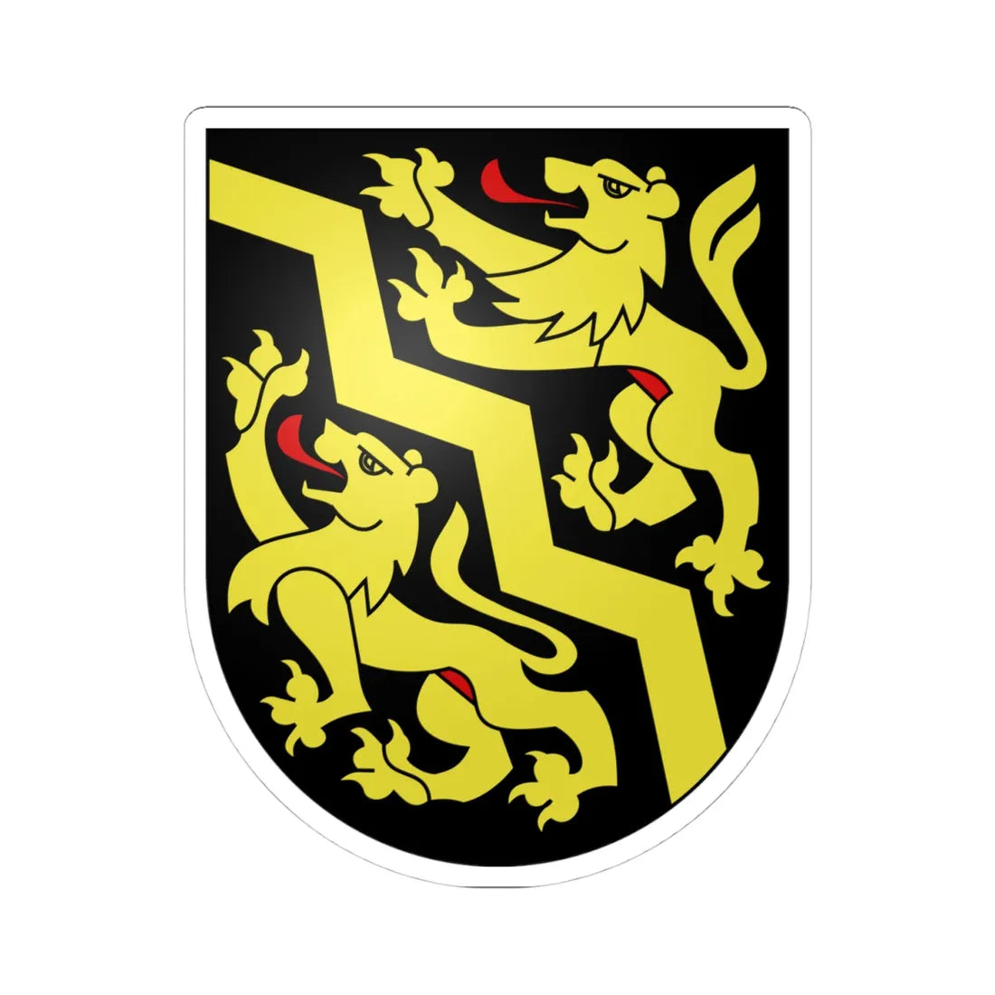 Oberdiessbach-coat of arms (Switzerland) (Coat of Arms) STICKER Vinyl Kiss-Cut Decal 4 Inch White - The Sticker Space