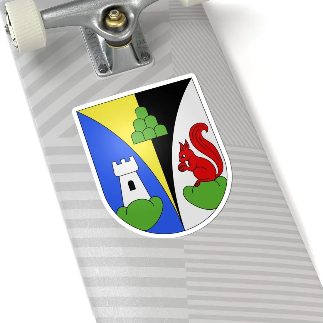Oberdorf-coat of arms (Switzerland) (Coat of Arms) STICKER Vinyl Kiss-Cut Decal - The Sticker Space