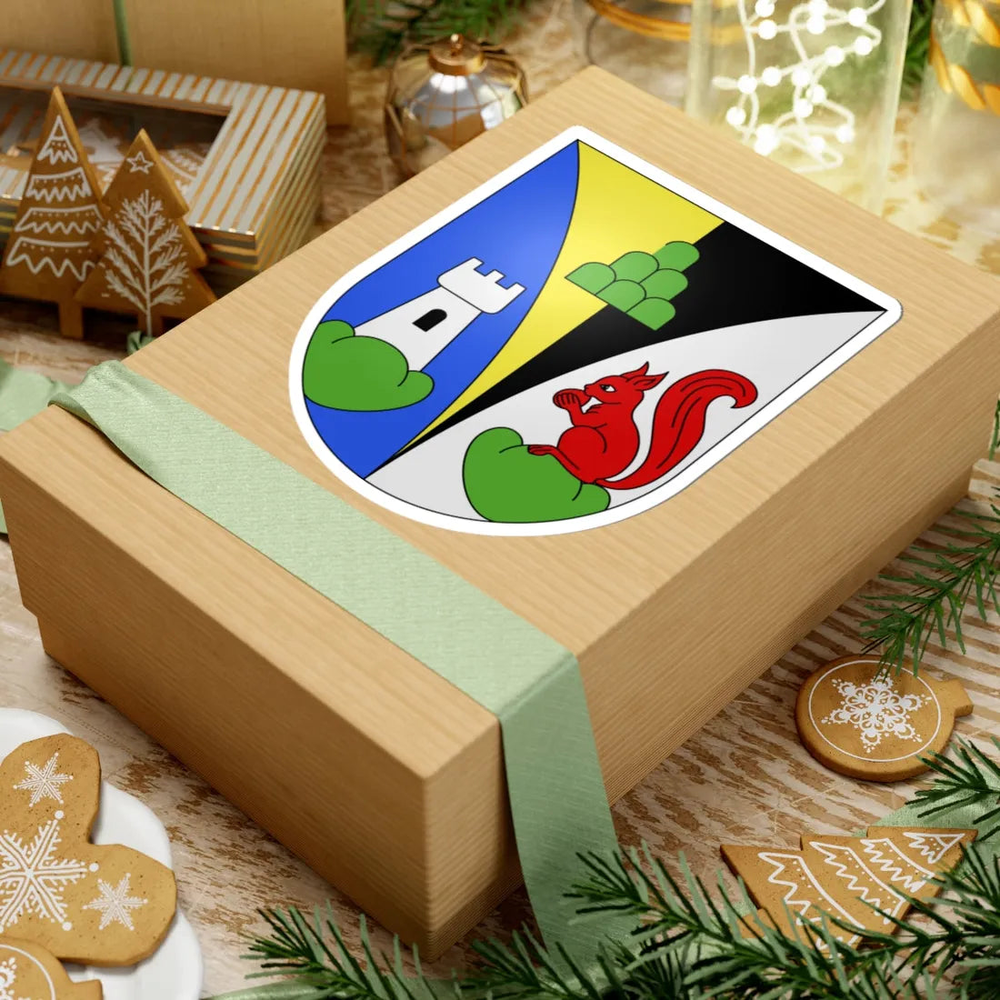 Oberdorf-coat of arms (Switzerland) (Coat of Arms) STICKER Vinyl Kiss-Cut Decal - The Sticker Space