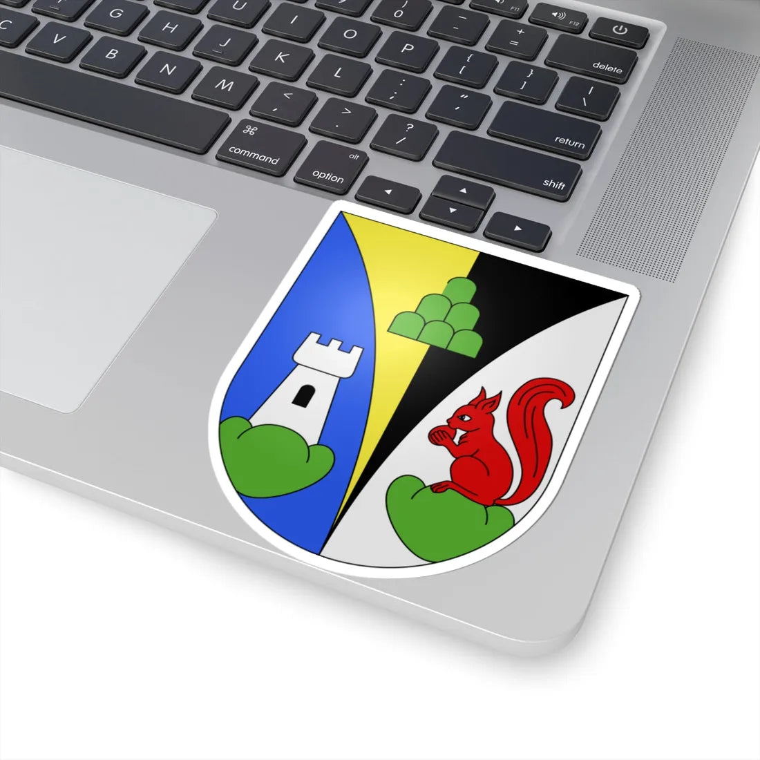 Oberdorf-coat of arms (Switzerland) (Coat of Arms) STICKER Vinyl Kiss-Cut Decal - The Sticker Space