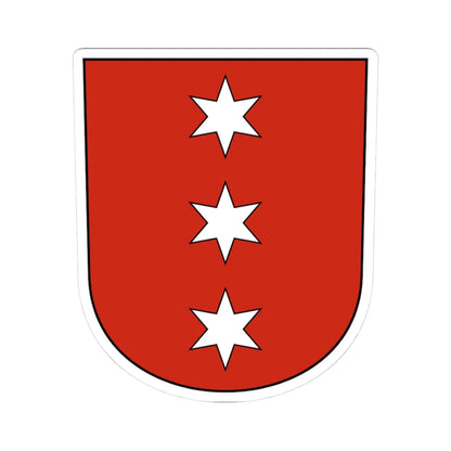 Obergerlafingen-blazon (Switzerland) (Coat of Arms) STICKER Vinyl Kiss-Cut Decal 3 Inch White - The Sticker Space