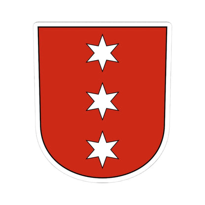 Obergerlafingen-blazon (Switzerland) (Coat of Arms) STICKER Vinyl Kiss-Cut Decal 4 Inch White - The Sticker Space