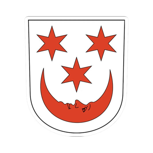 Oberglatt-blazon (Switzerland) (Coat of Arms) STICKER Vinyl Kiss-Cut Decal 2 Inch White - The Sticker Space