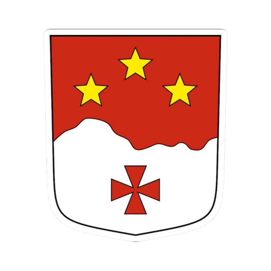 Obergoms-blazon (Switzerland) (Coat of Arms) STICKER Vinyl Kiss-Cut Decal 2 Inch White - The Sticker Space