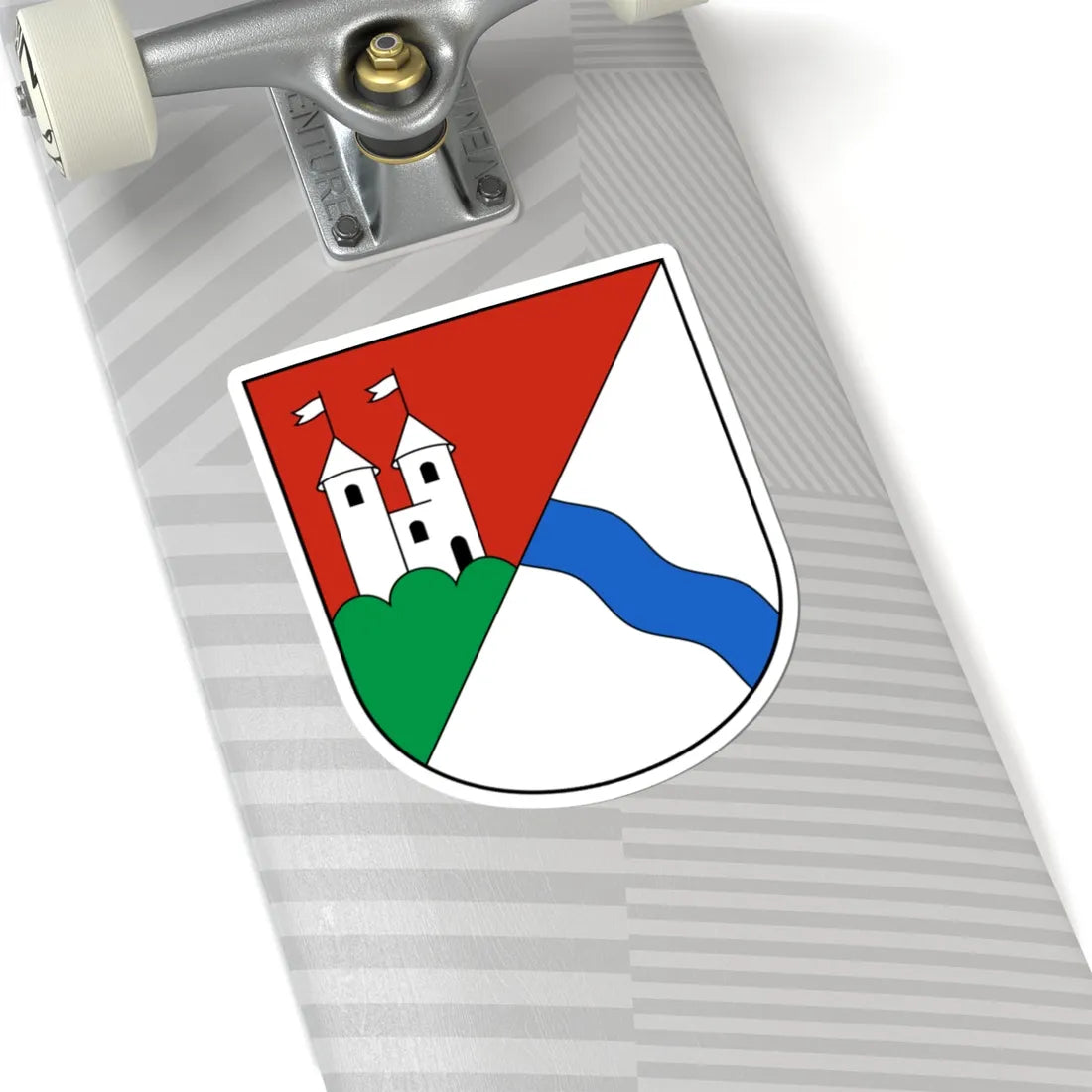 Obergösgen-blazon (Switzerland) (Coat of Arms) STICKER Vinyl Kiss-Cut Decal - The Sticker Space