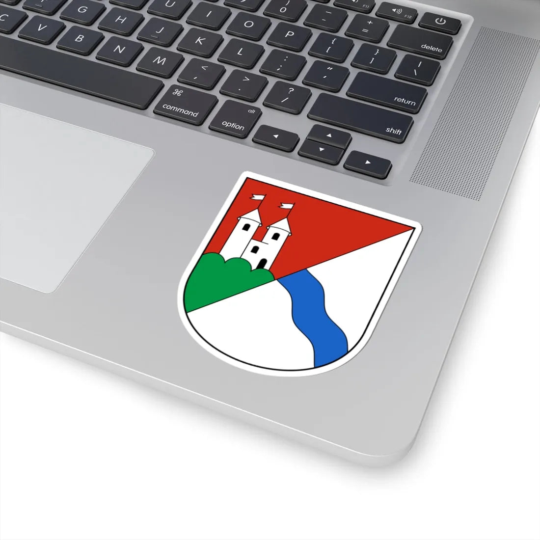 Obergösgen-blazon (Switzerland) (Coat of Arms) STICKER Vinyl Kiss-Cut Decal - The Sticker Space