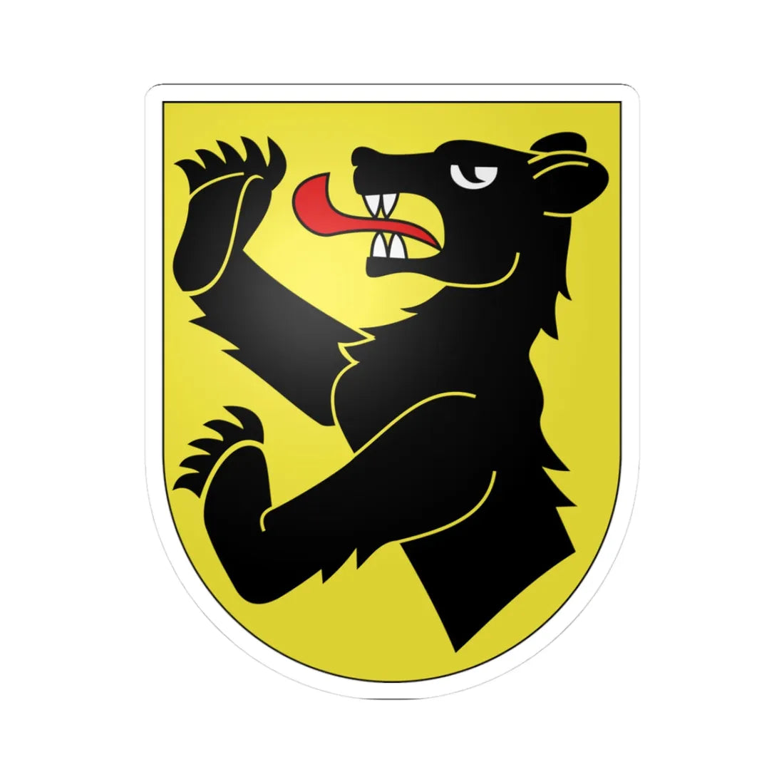 Obersimmental-coat of arms (Switzerland) (Coat of Arms) STICKER Vinyl Kiss-Cut Decal 3 Inch White - The Sticker Space