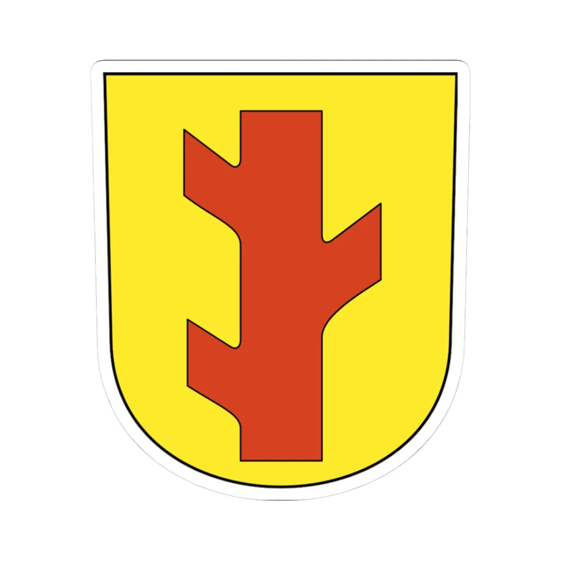 Oberstammheim-blazon (Switzerland) (Coat of Arms) STICKER Vinyl Kiss-Cut Decal 3 Inch White - The Sticker Space