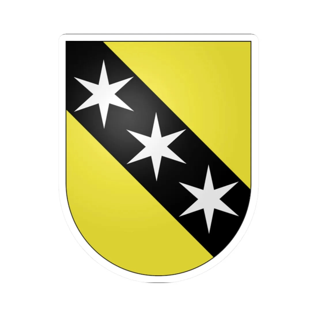 Oberurnen-coat of arms (Switzerland) (Coat of Arms) STICKER Vinyl Kiss-Cut Decal 2 Inch White - The Sticker Space