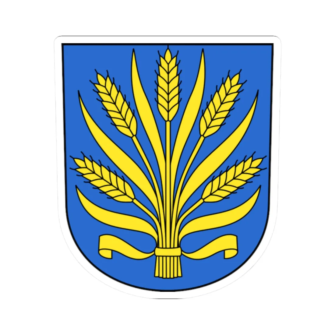 Obfelden-blazon (Switzerland) (Coat of Arms) STICKER Vinyl Kiss-Cut Decal 2 Inch White - The Sticker Space