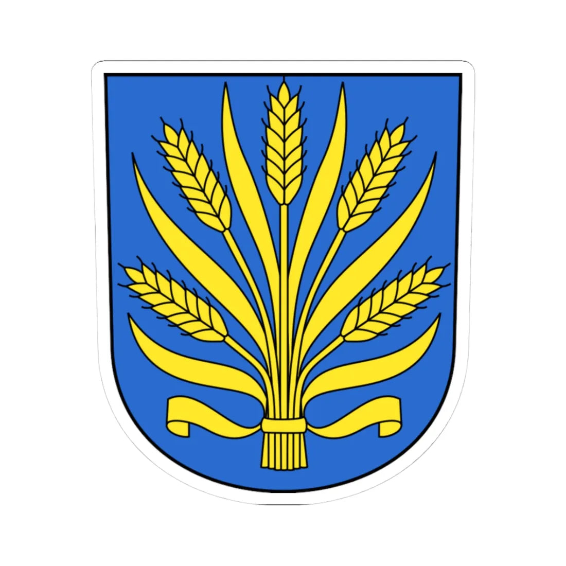 Obfelden-blazon (Switzerland) (Coat of Arms) STICKER Vinyl Kiss-Cut Decal 3 Inch White - The Sticker Space