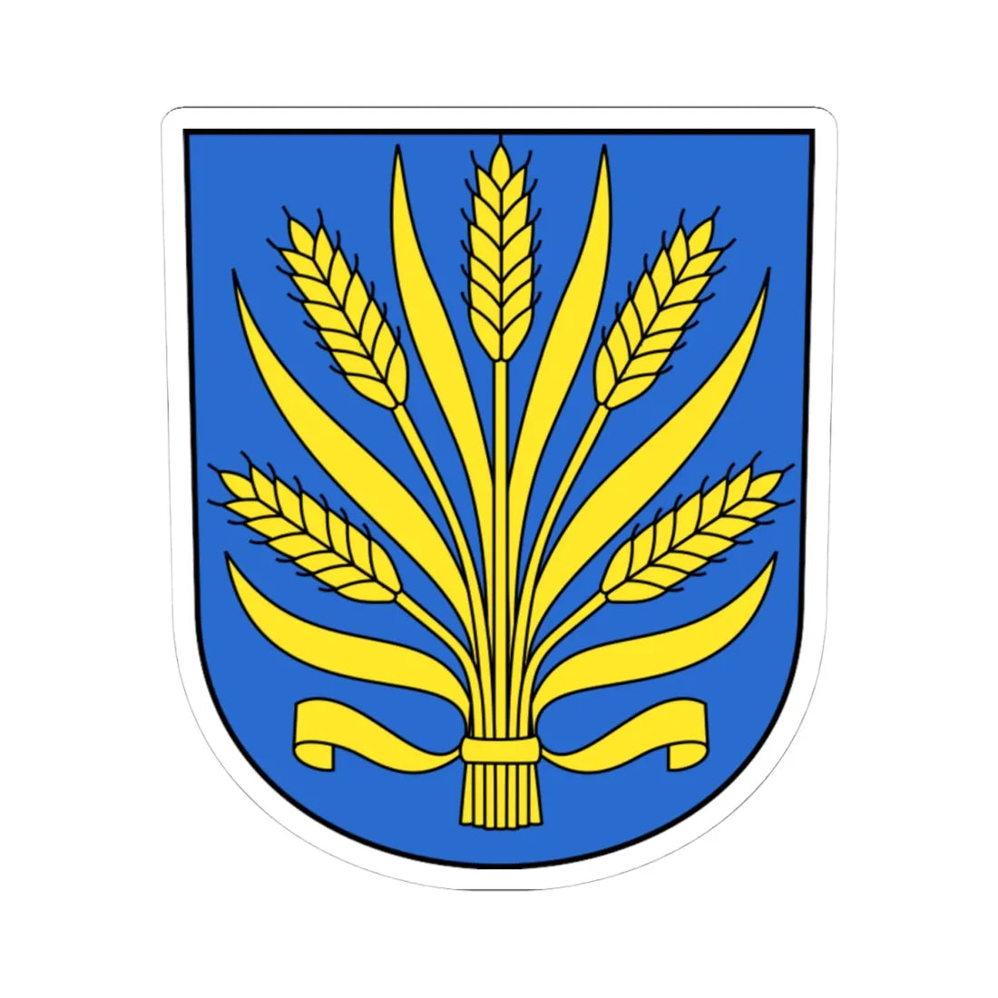 Obfelden-blazon (Switzerland) (Coat of Arms) STICKER Vinyl Kiss-Cut Decal 4 Inch White - The Sticker Space