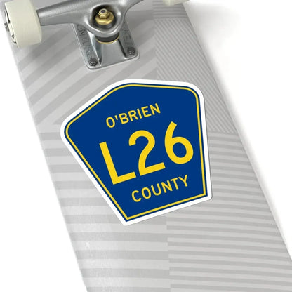 OBrien County Route L26 IA (Iowa) (Road Sign) STICKER Vinyl Kiss-Cut Decal - The Sticker Space