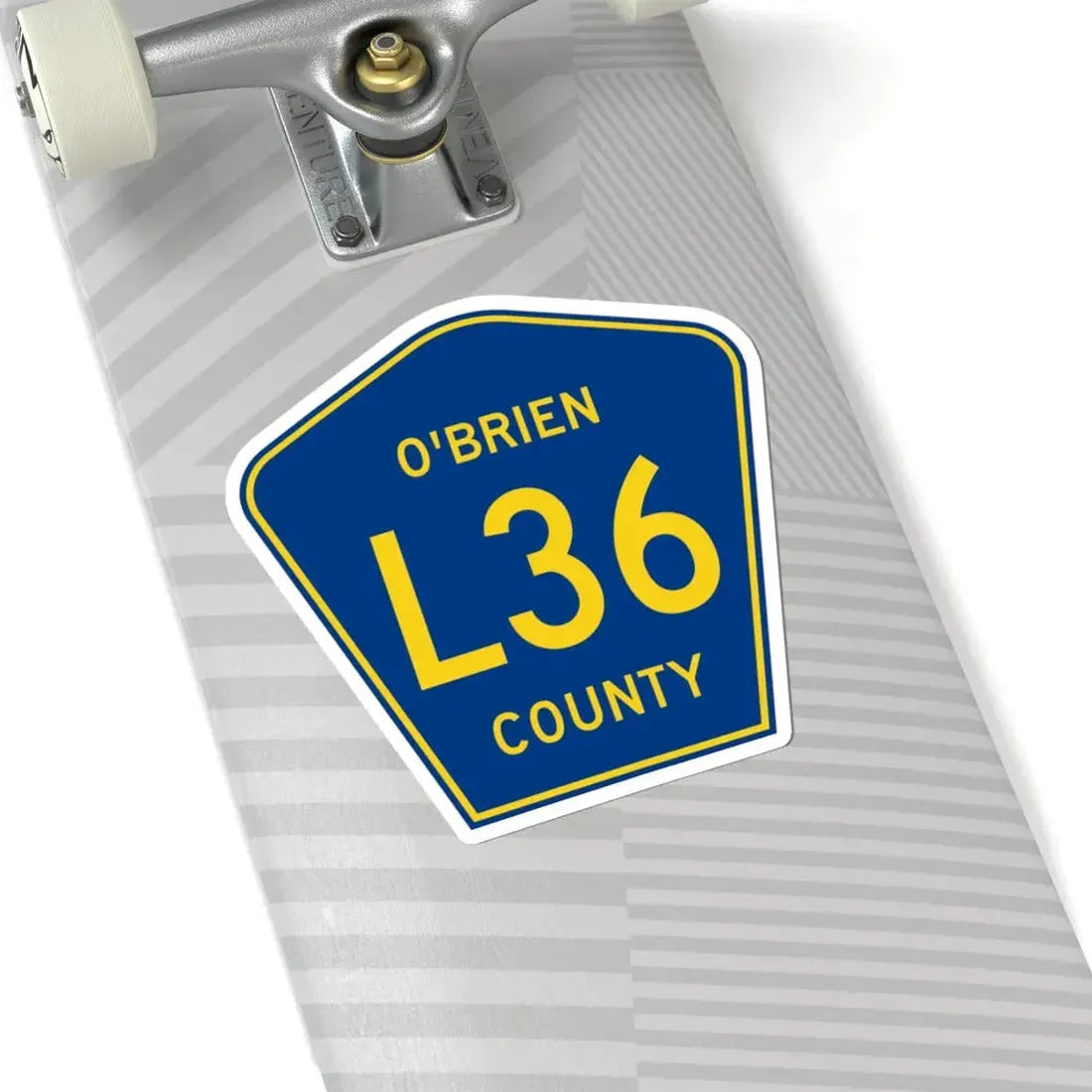 OBrien County Route L36 IA (Iowa) (Road Sign) STICKER Vinyl Kiss-Cut Decal - The Sticker Space
