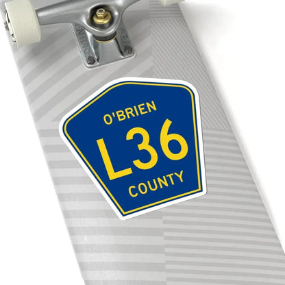 OBrien County Route L36 IA (Iowa) (Road Sign) STICKER Vinyl Kiss-Cut Decal - The Sticker Space