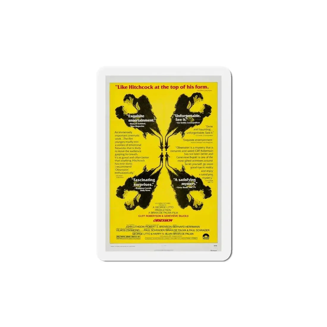 Obsession 1976 Movie Poster Refrigerator Magnet 5 Inch - The Sticker Space