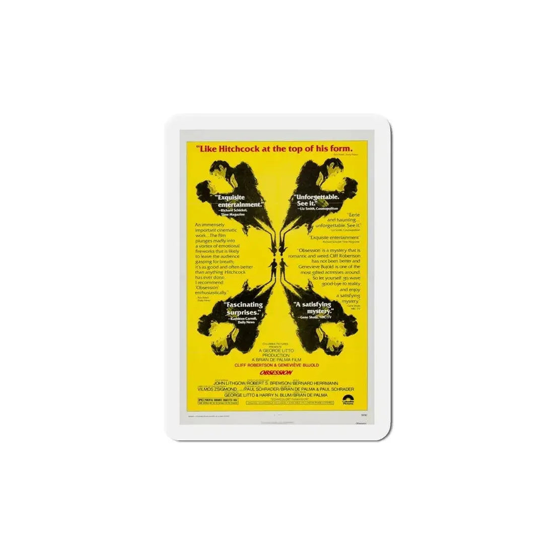 Obsession 1976 Movie Poster Refrigerator Magnet 6 Inch - The Sticker Space