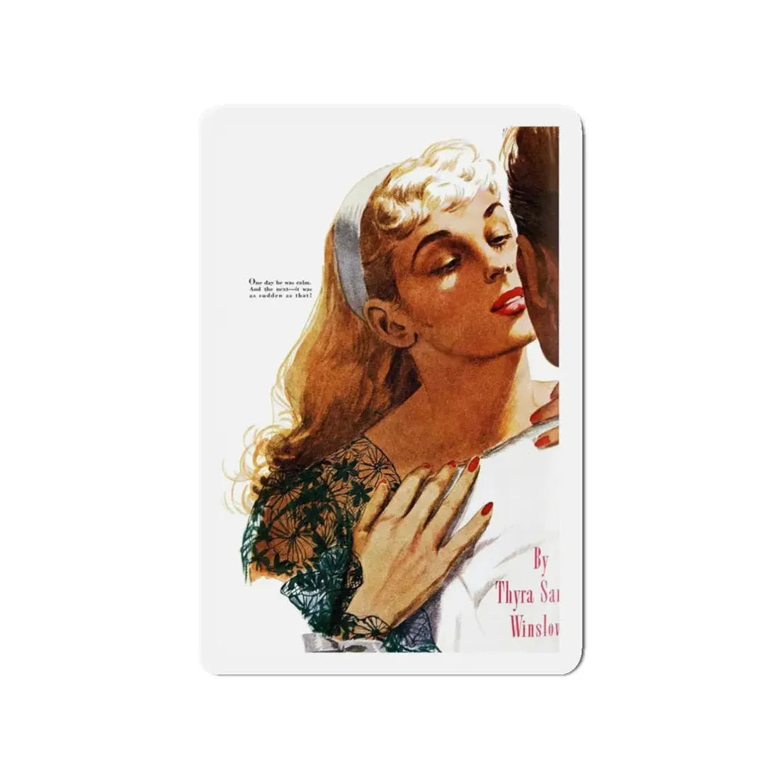 Obsession, Good Housekeeping, May 1944 (Magazine Illustration) Refrigerator Magnet 3 Inch - The Sticker Space