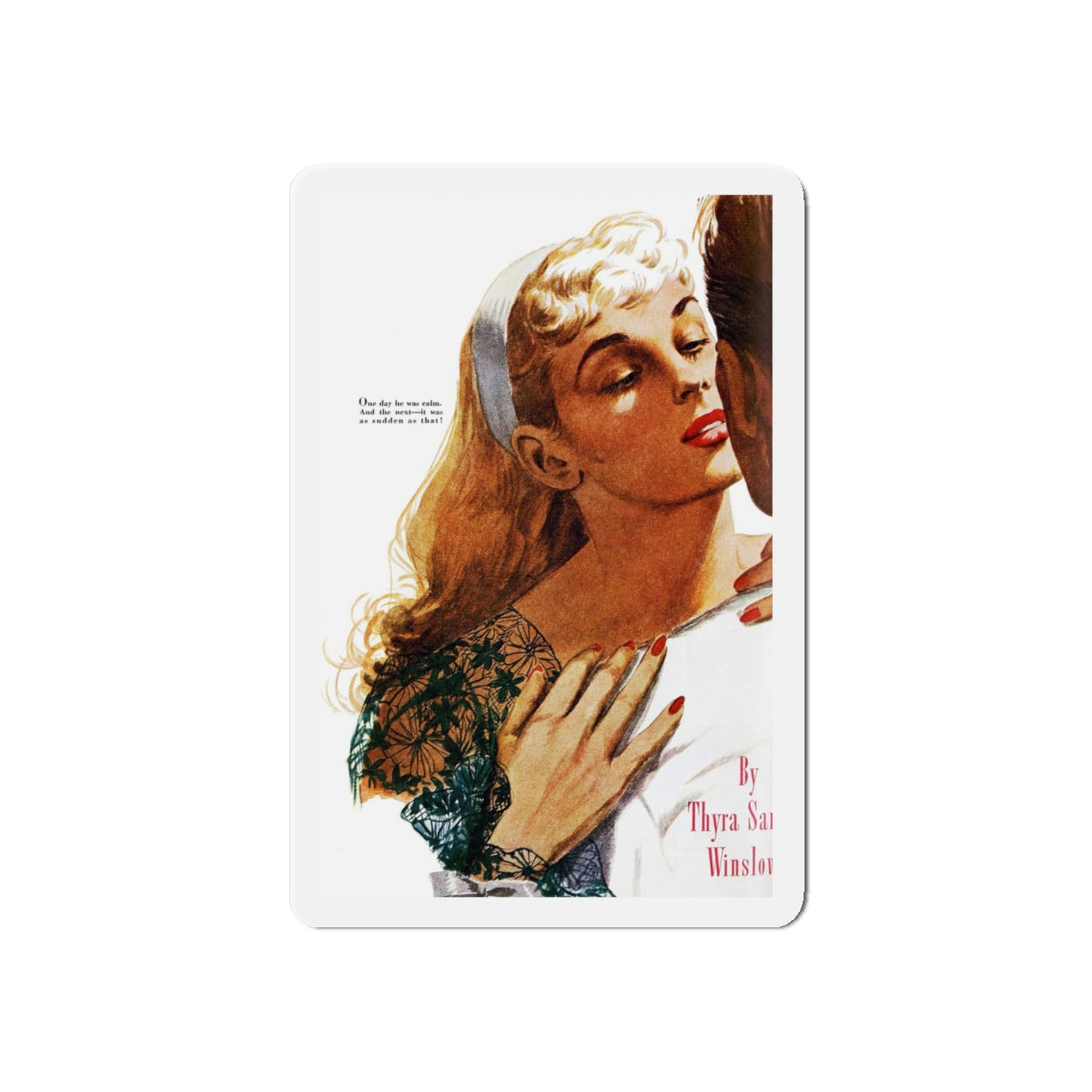 Obsession, Good Housekeeping, May 1944 (Magazine Illustration) Refrigerator Magnet-6 × 6"-The Sticker Space