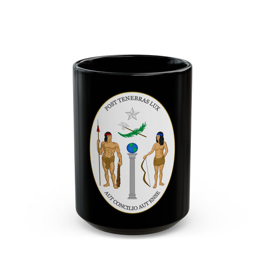 Obverse of the Coat of Arms of Chile (1812-1814) - Black Coffee Mug-15oz-The Sticker Space