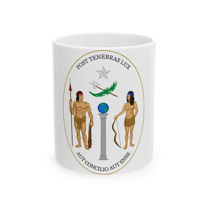 Obverse of the Coat of Arms of Chile (1812-1814) - White Coffee Mug-11oz-The Sticker Space