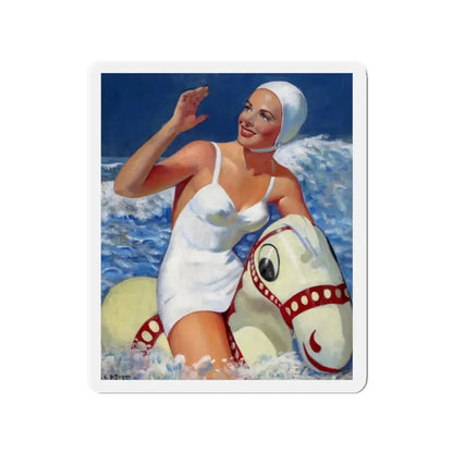 Ocean Fun (Magazine Illustration) Refrigerator Magnet - The Sticker Space