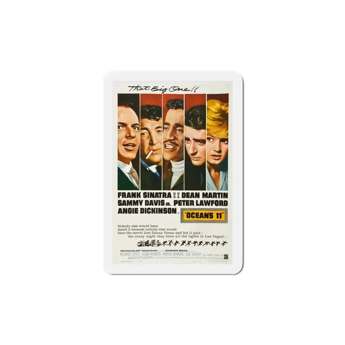 Ocean's Eleven 1960 Movie Poster Refrigerator Magnet 6 Inch - The Sticker Space