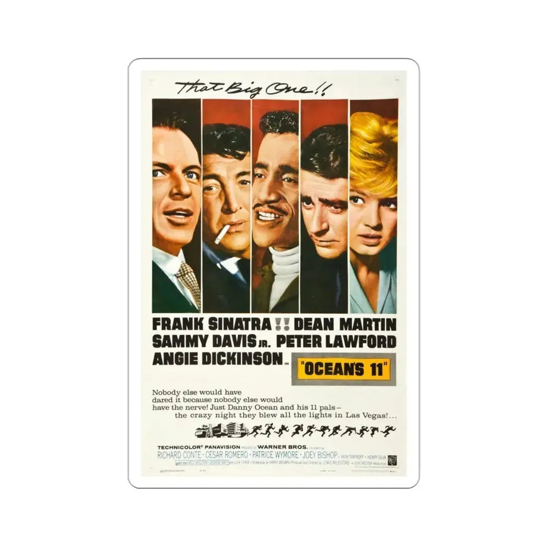 Ocean's Eleven 1960 Movie Poster STICKER Vinyl Die-Cut Decal 3 Inch - The Sticker Space