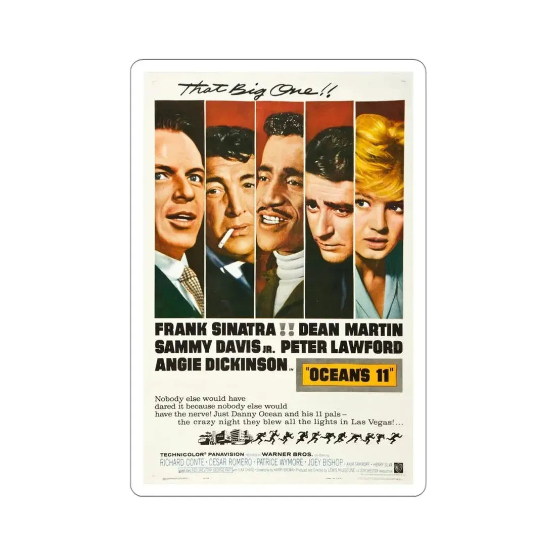 Ocean's Eleven 1960 Movie Poster STICKER Vinyl Die-Cut Decal 4 Inch - The Sticker Space