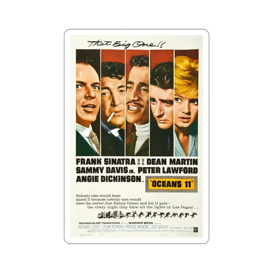 Ocean's Eleven 1960 Movie Poster STICKER Vinyl Die-Cut Decal 6 Inch - The Sticker Space