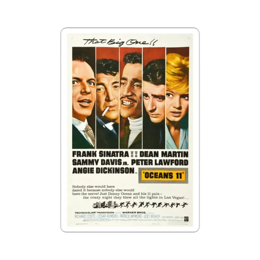 Ocean's Eleven 1960 Movie Poster STICKER Vinyl Die-Cut Decal - The Sticker Space