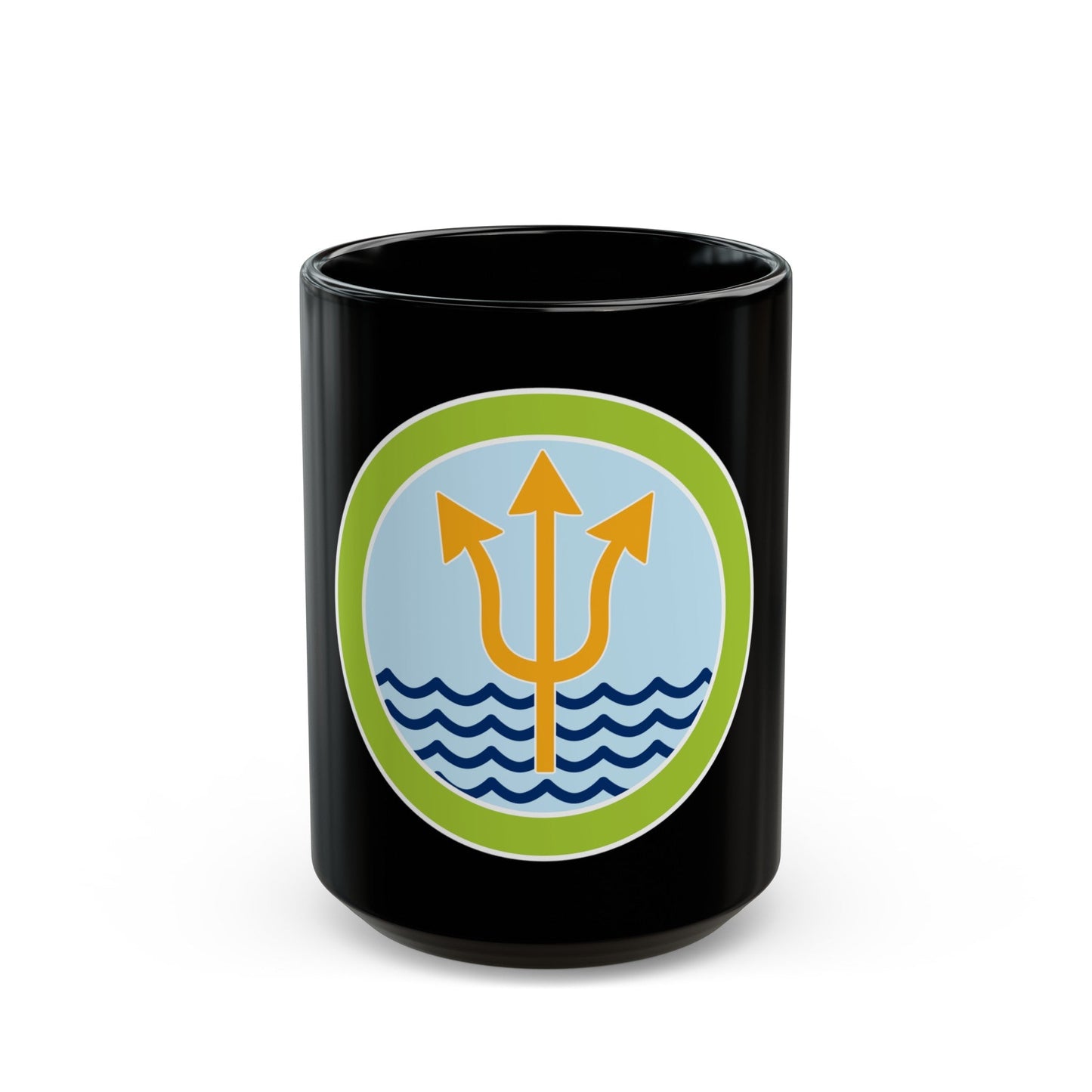 Oceanography (Boy Scout Merit Badge) Black Coffee Mug-15oz-The Sticker Space