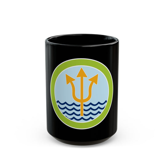 Oceanography (Boy Scout Merit Badge) Black Coffee Mug-15oz-The Sticker Space