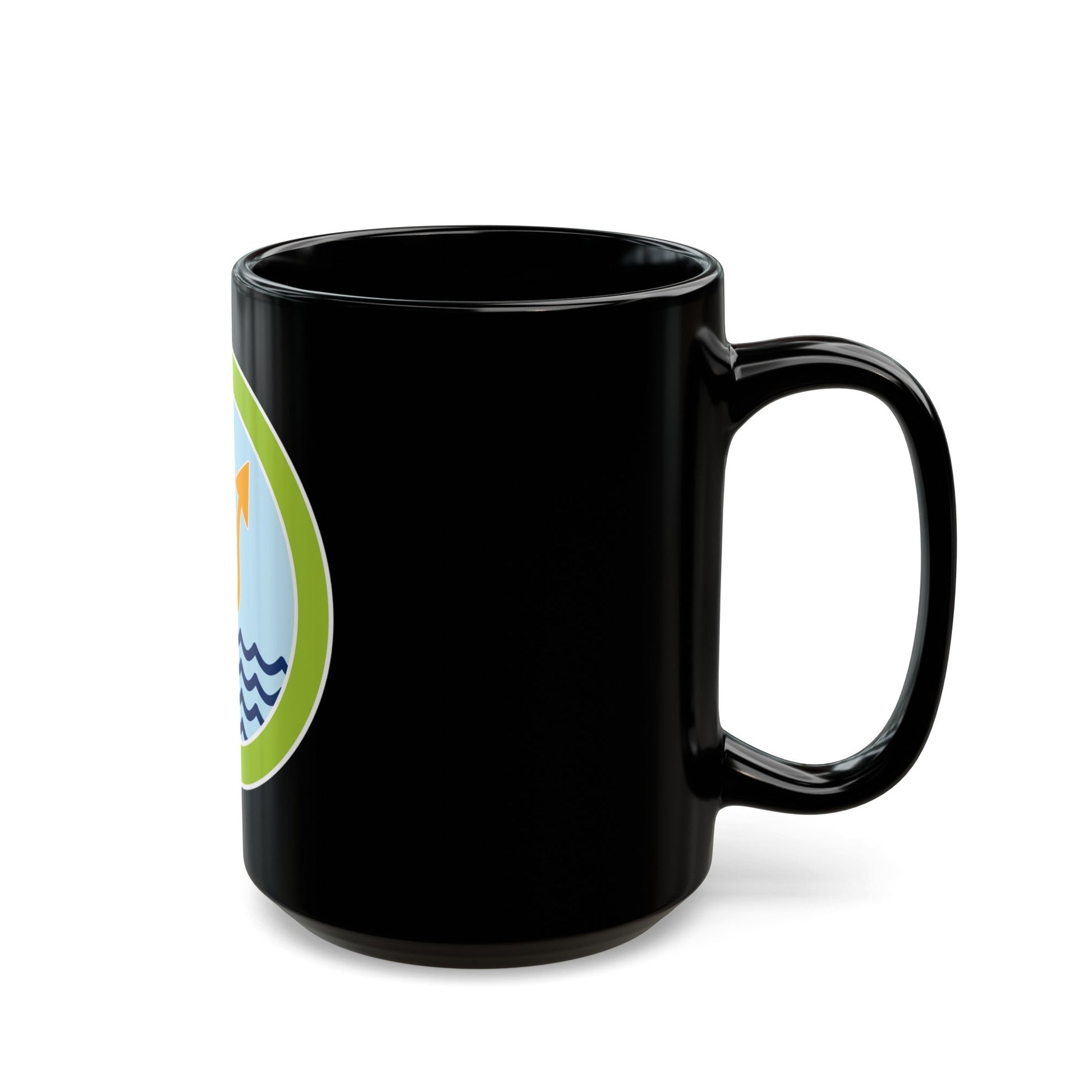 Oceanography (Boy Scout Merit Badge) Black Coffee Mug-The Sticker Space