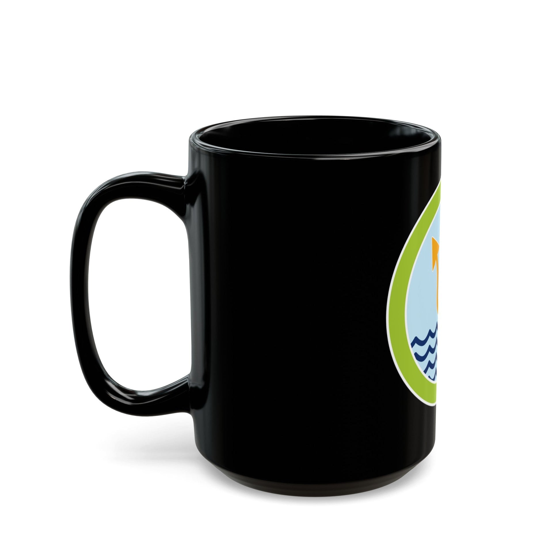 Oceanography (Boy Scout Merit Badge) Black Coffee Mug-The Sticker Space