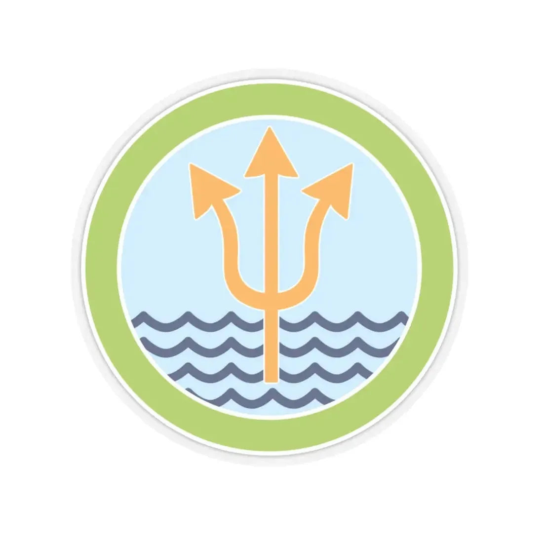Oceanography (Boy Scout Merit Badge) STICKER Vinyl Kiss-Cut Decal 4 Inch Transparent - The Sticker Space