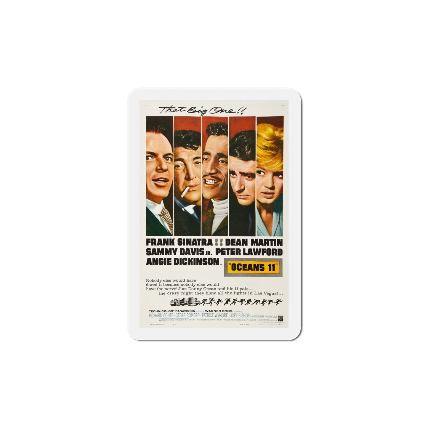 Ocean's Eleven 1960 Movie Poster Die-Cut Magnet-6 Inch-The Sticker Space