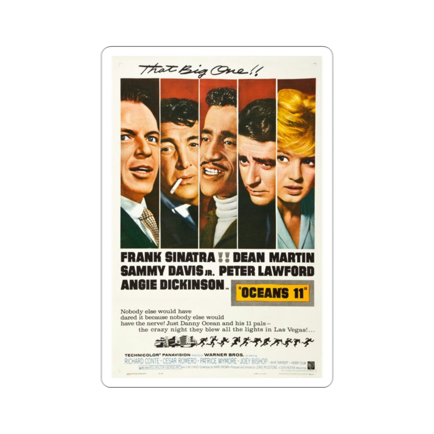 Ocean's Eleven 1960 Movie Poster STICKER Vinyl Die-Cut Decal-2 Inch-The Sticker Space